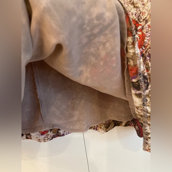 Lotus Flower / Hemp plant / Paisley Motif Eco-friendly Shift Dress KUT Size 6 - Picture 4 of 10